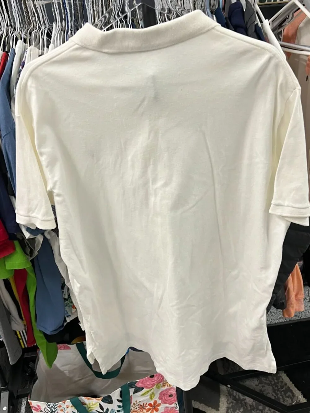 Polo Ralph Lauren Shirt Mens 2XL White Cream Cotton Golf Yacht (read)
